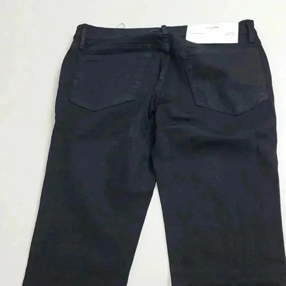 Frame L’Homme Black Low Rise Skinny Jeans In Noir